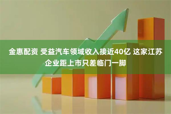 金惠配资 受益汽车领域收入接近40亿 这家江苏企业距上市只差临门一脚